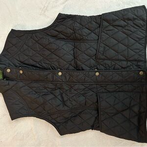 Barbour black quilted vest.